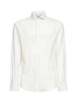 Brunello Cucinelli | Brunello Cucinelli Spread Collar Mélange Jersey Shirt