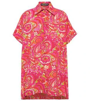 Dolce
Gabbana | Printed silk-blend shirt