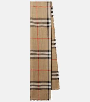Burberry | Burberry Check wool and silk scarf
