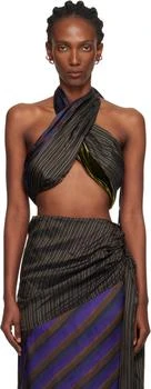 Dries Van Noten | Brown Wrap Bra Top