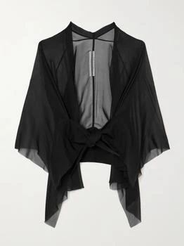 Rick Owens | Asymmetric Silk-chiffon Jacket  - IT38