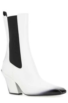 Prada | Prada Pointed Toe Slip-On Ankle Boots