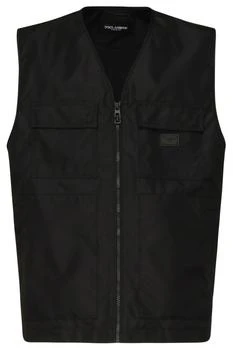 Dolce & Gabbana | Dolce & Gabbana Logo Patch Zipped Gilet
