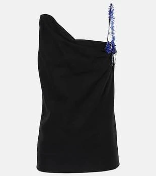 Dries Van Noten | Embellished draped wool top