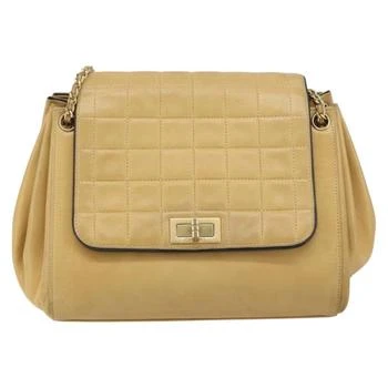 Chanel | Chocolate Bar Accordion Reissue Flap Bag Quilted Lambskin Leather Shoulder Bag Bag (Pre-Owned)