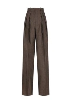 Yves Saint Laurent | Saint Laurent Mid-Rise Wide Leg Pants