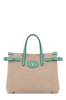 Valentino | Valentino VLogo Plaque Checked Top Handle Bag