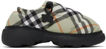 Burberry | Green Check Nylon Pillow Loafers