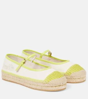 Aciel leather-trimmed canvas espadrilles