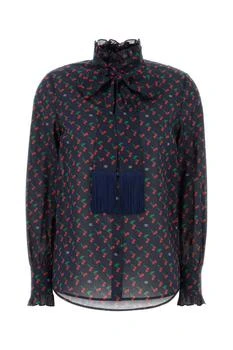 Valentino | Valentino All-Over Cherry Printed Button-Up Top