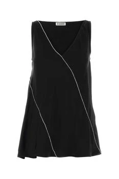 Jil Sander | Jil Sander V-Neck Embellished Top