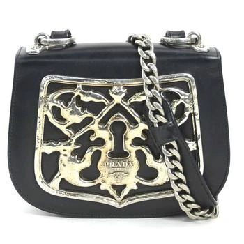 Prada | Leather Metal Shoulder Bag (Pre-Owned)