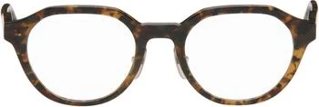 Thom Browne | Brown Acetate Oval Glasses