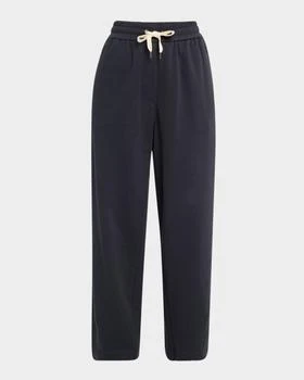 Brunello Cucinelli | Piquet Fleece Wide-Leg Pull-On Tennis Pants