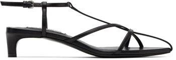 Jil Sander | Black Cage Low Heeled Sandals