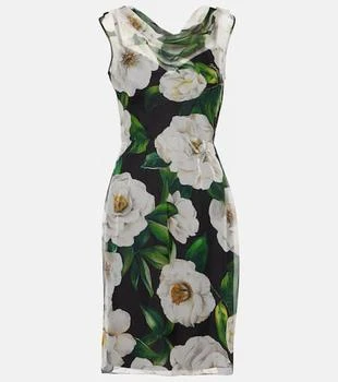 Dolce 
Gabbana | Floral silk chiffon cocktail dress