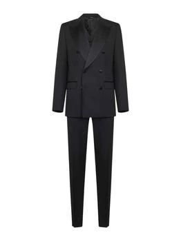 Dolce & Gabbana | DOLCE & GABBANA | Black wool and silk three-piece tuxedo suit | Man | 48