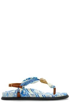 Versace | Versace Medusa Head Plaque Thong Sandals