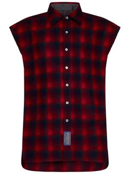 MAISON MARGIELA | Maison Margiela Checked Sleevelss Shirt