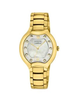 Gevril | Lugano 35MM Stainless Steel, Mother Of Pearl & 0.1 TCW Diamond Bracelet Watch