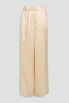 Zimmermann Pleated shantung wide-leg pants