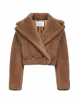 MAX MARA | Camel Teddy SANTOS 2-in-1 cropped gilet | Women | 40