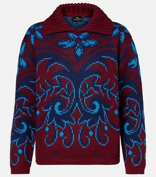 ETRO | Paisley wool jacquard polo sweater