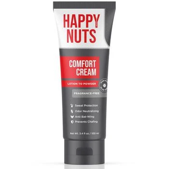 HAPPY NUTS Happy Nuts Comfort Cream Deodorant For Men: Anti-Chafing Sweat Defense, Odor Control, Aluminum-Free Mens Deodorant & Hygiene Products for Men's Private Parts 3.4 Fl Oz (1 Pack), Big Wood