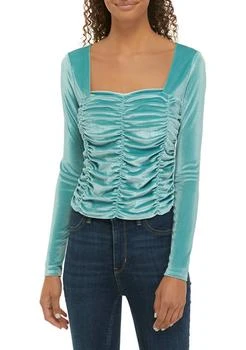 Women
s  Ruched Velvet Top