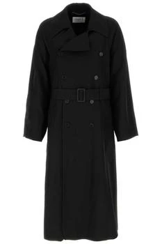 Yves Saint Laurent | Saint Laurent Double-Breasted Belted Long Coat