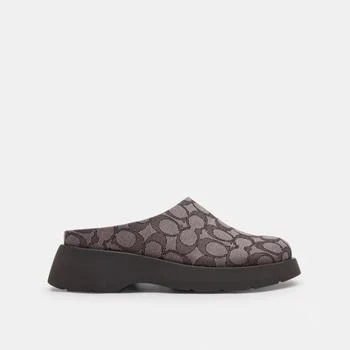 Coach Link Mule In Signature Jacquard