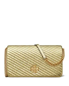 Kira Metallic Moto Quilted Leather Chain Wallet