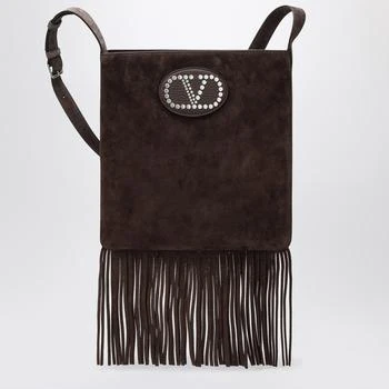 Valentino | Nellcôte dark brown suede bag
