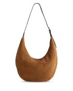 Essential Curve Suede Shoulder Bag