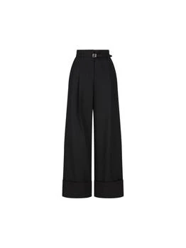 Fendi | Fendi FF Buckle Belt Wide-Leg Pants