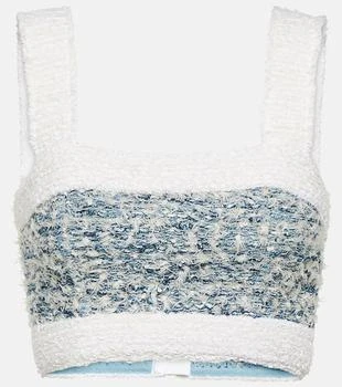 Balmain | Tweed denim crop top