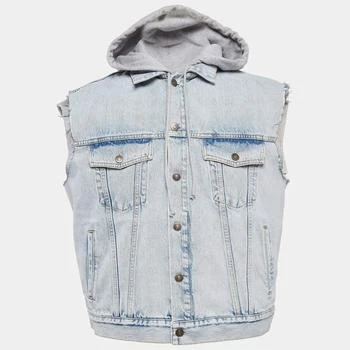 Gucci Blue  
Hollywood Babylon
 Denim Hooded Vest Jacket L