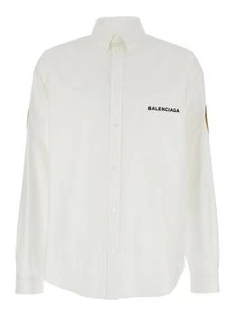 Balenciaga | Balenciaga Logo Embroidered Long-Sleeved Shirt