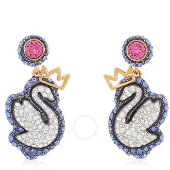 Swarovski Swan Drop Blue Earrings